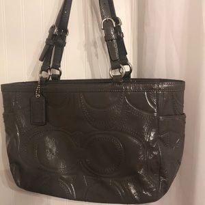 Gray coach purse